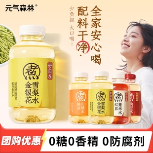 红豆薏米水元 15瓶整箱养生饮料 气森林好自在水金银花雪梨水500ml