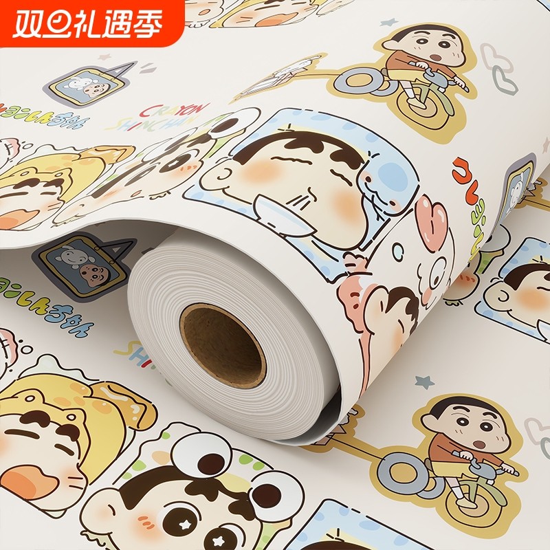 卡通桌面翻新贴纸自粘宿舍书桌防水遮丑特厚改造儿童墙纸橱柜改色