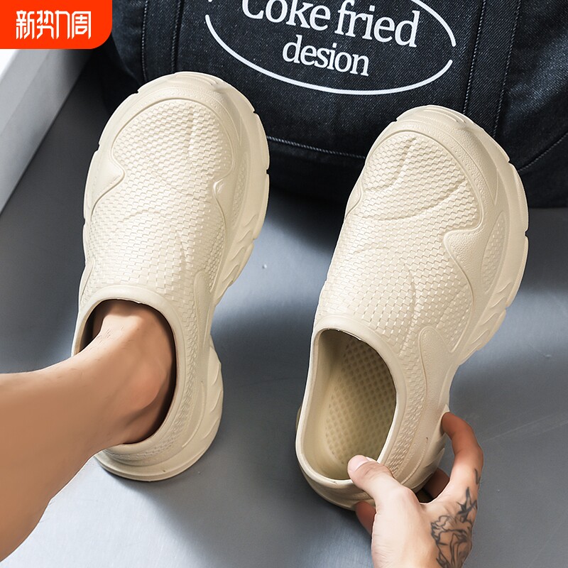 26年春秋款厨师防滑厚软底脚蹬餐椅厨房专用轻便工作鞋防水黑色