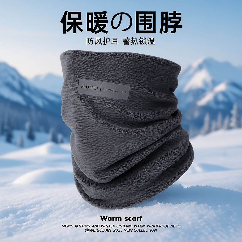 围脖男士防风冬季骑行脖套保暖新款护全脸滑雪面罩加厚防寒围巾女
