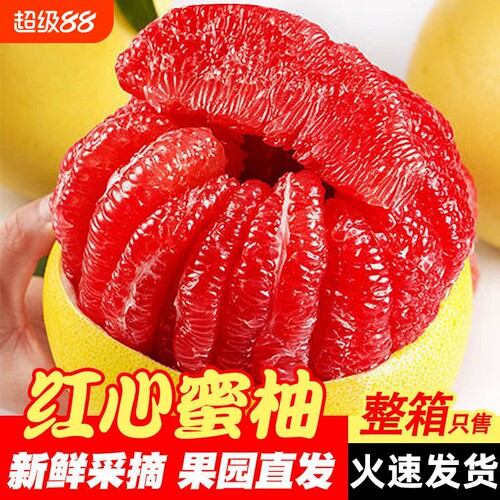 【自然树上熟】红肉蜜柚子时令水果新鲜包邮整箱红心柚子琯溪红柚