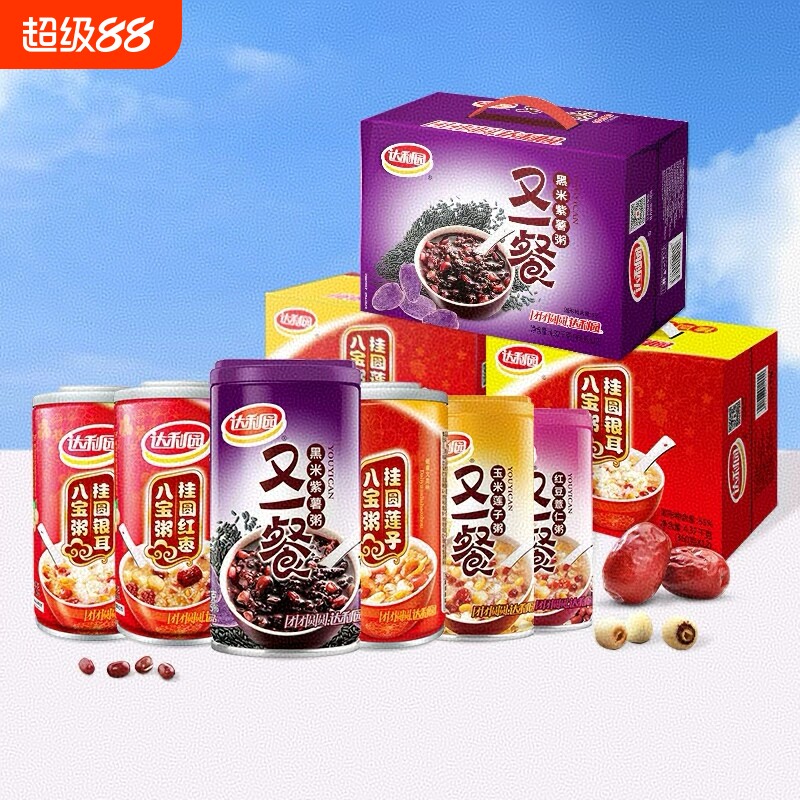 达利园八宝粥360g*12整箱营养早餐速食正品红豆黑米桂圆莲子紫薯图片