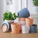 特价 阳台简约花盆家用仿陶瓷加厚耐用树脂多肉绿植小盆栽塑料花盆