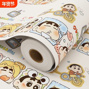 卡通桌面翻新贴纸自粘宿舍书桌防水遮丑特厚改造儿童墙纸橱柜改色