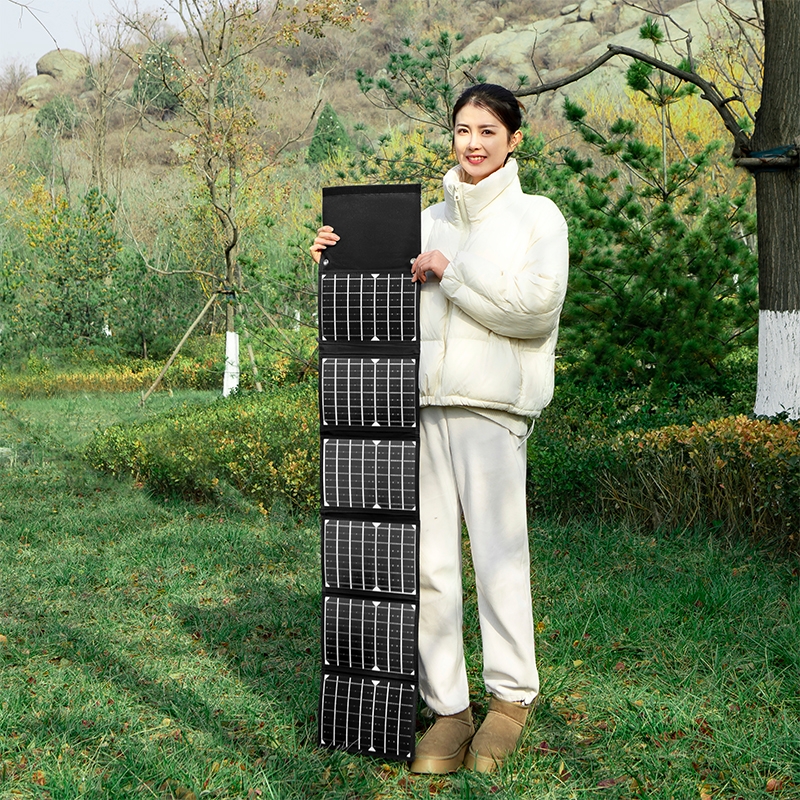 单晶硅太阳能电池板手机户外便携光伏发电板折叠USB充电器5v9v12