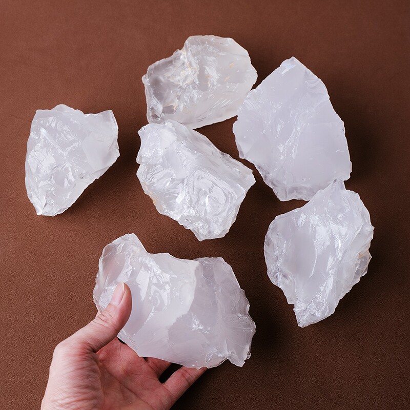 白水晶天然水晶大块矿石毛料雕刻摆件景观石扩香石高纯石英砂