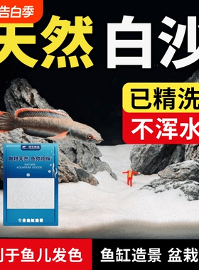 白色石英砂细沙鱼缸造景底砂溪流铺底白沙海沙装饰精致景观生态