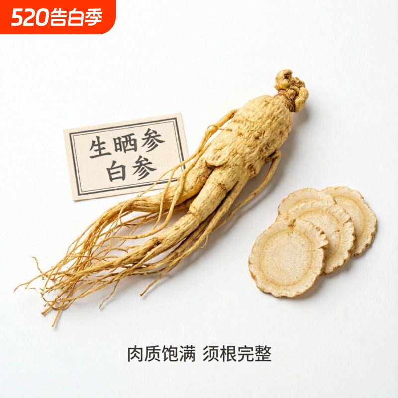 东北人参生态干人参泡酒煲汤送礼佳品生晒参延边原产地整支滋补