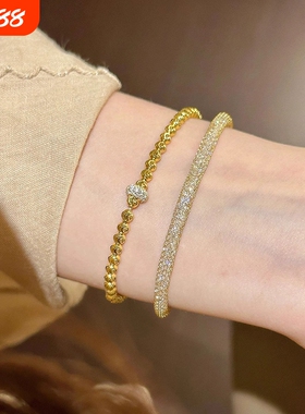 猫眼珠子满钻跑环手链