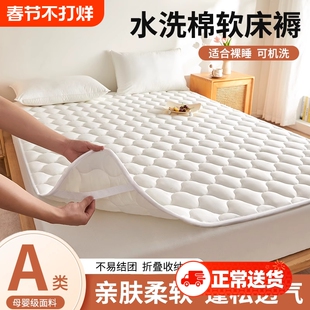 床垫软垫2025床盖宿舍防滑单人A类水洗棉儿童可机洗可折叠卧室