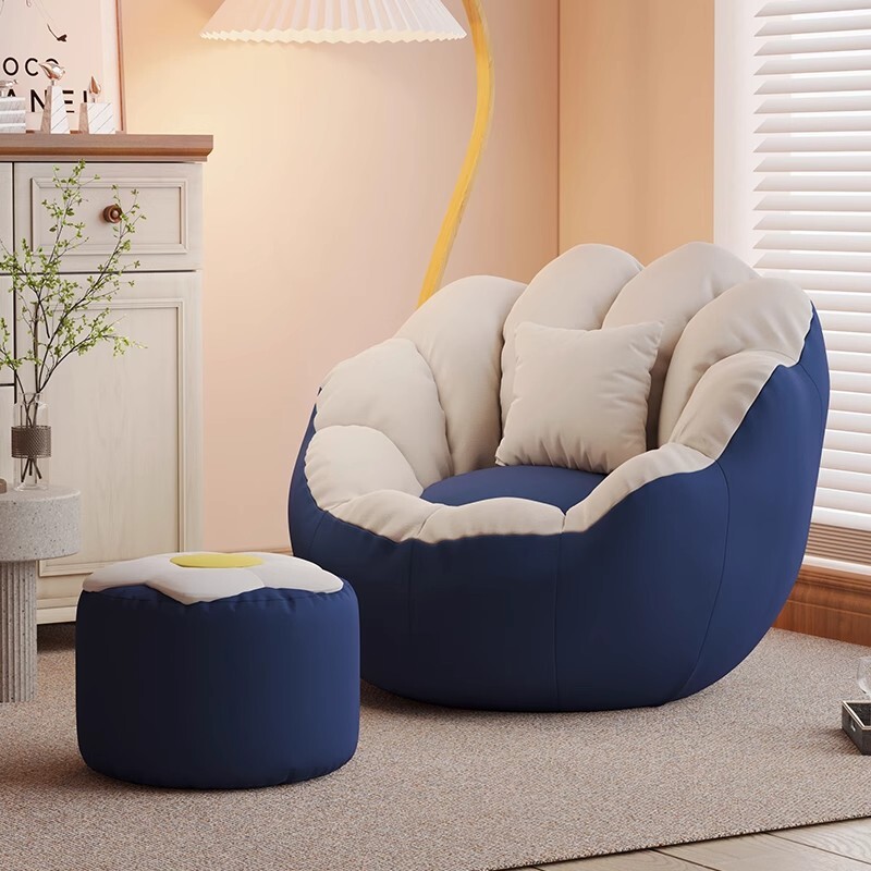 躺椅沙发可躺可睡卧室单人小沙发阳台休闲坐墩榻榻米人类狗窝懒人