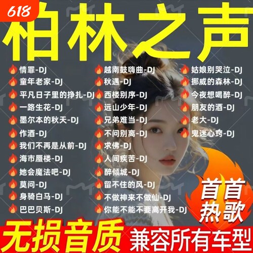 网络歌曲正版车载U盘音质清晰