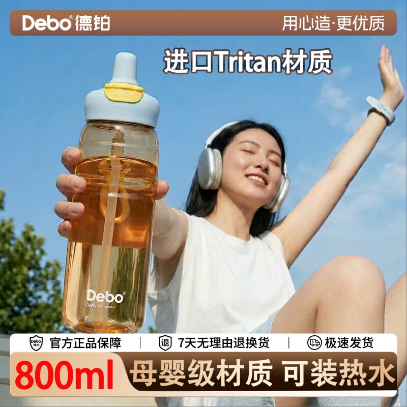 Debo德铂tritan材质运动吸管杯图片