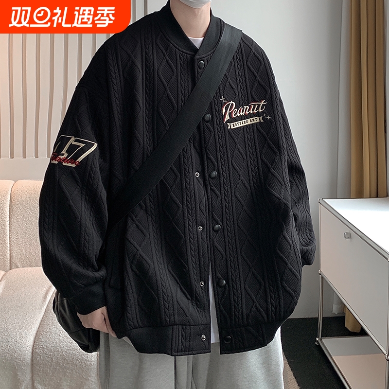 棒球服外套男款春秋季运动新款青少年夹克美式情侣男装上衣服休闲