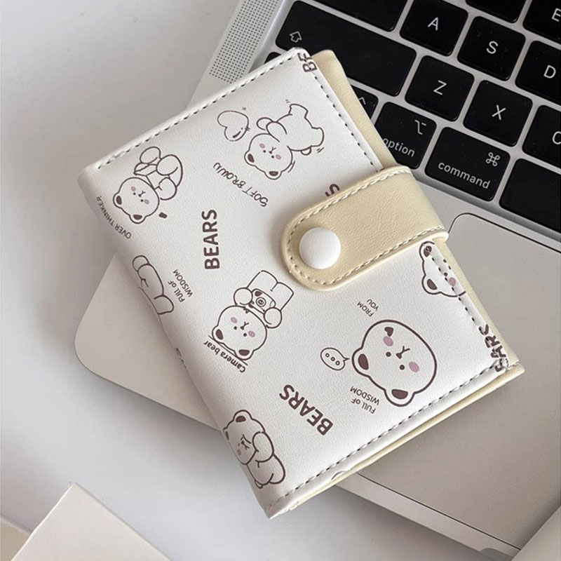 三折叠钱包女短款小巧可爱超薄款韩版钱夹卡通印花轻奢学生零钱包