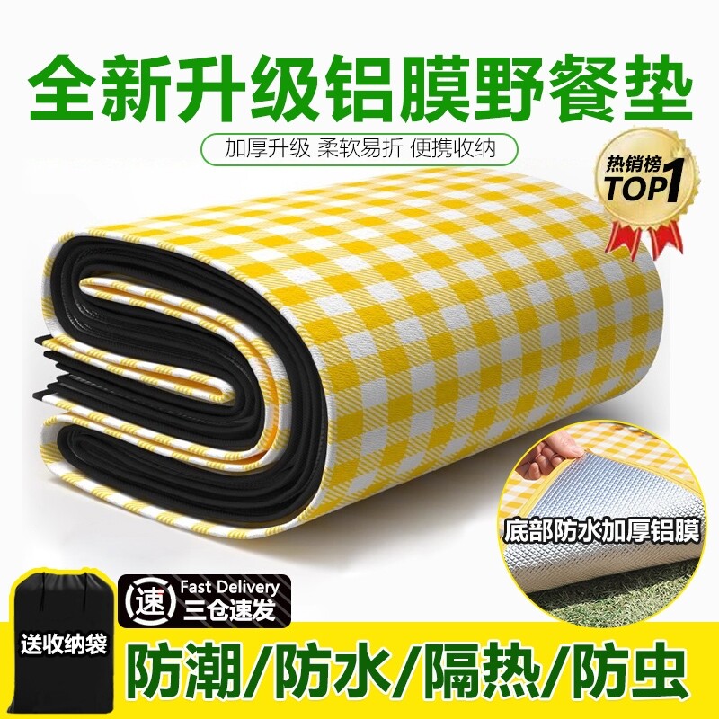野餐垫防潮垫加厚专用户外露营便携帐篷地垫坐垫防水折叠地上睡觉