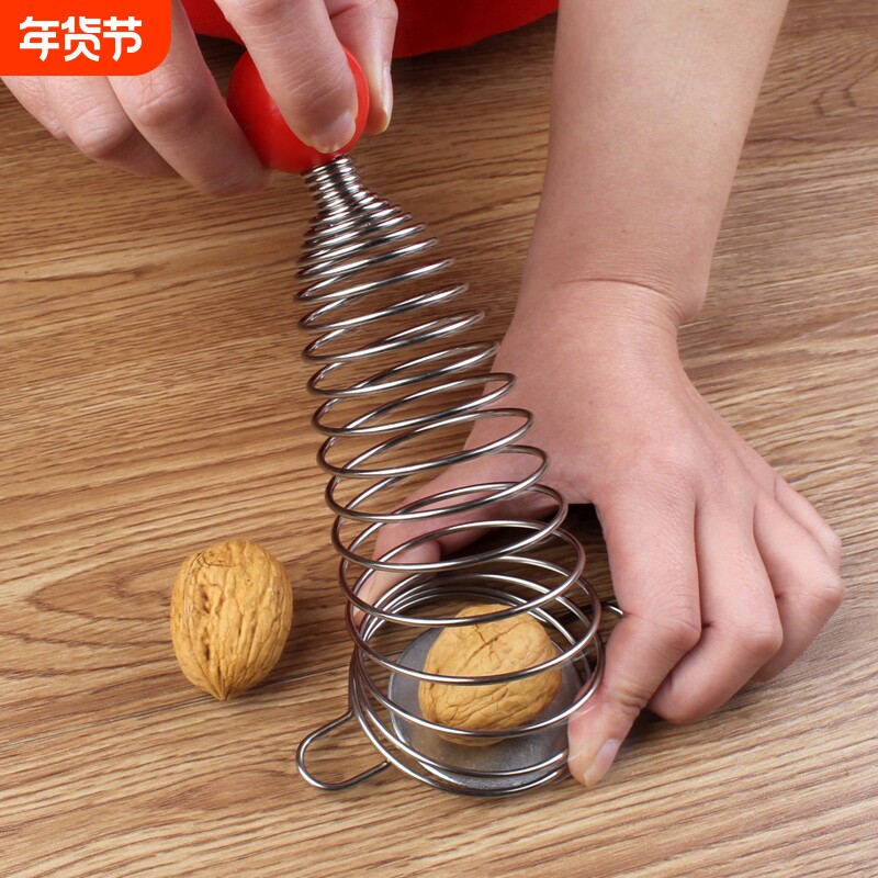 核桃夹子夹坚果开壳器家用不锈钢弹簧开核器开夏威夷果山核桃榛子