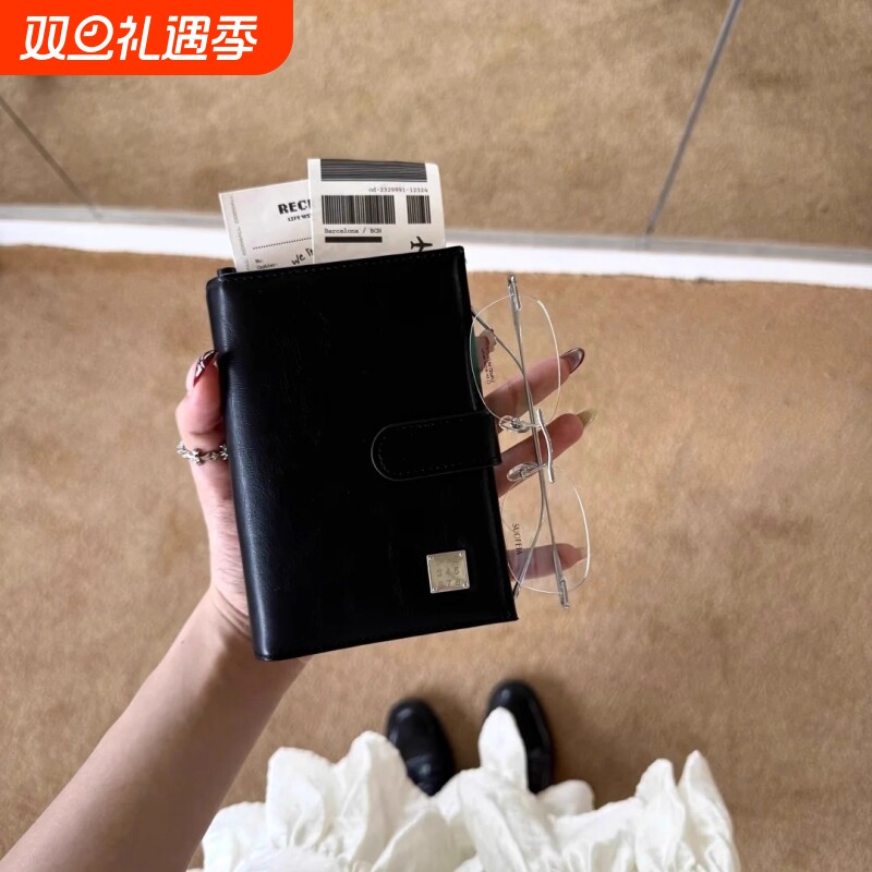 韩版简约多功能皮质护照夹卡包机票钱包一体旅行用身份证件收纳包