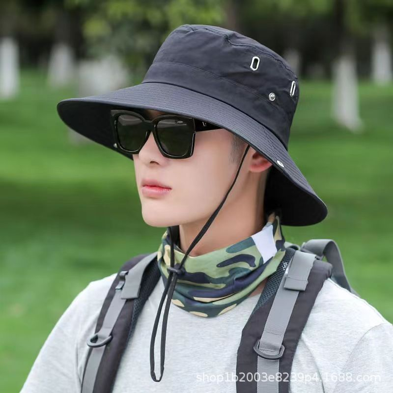 男女同款夏季渔夫帽钓鱼帽户外防晒遮阳帽防紫外线太阳帽凉帽迷彩