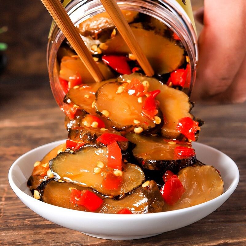 香辣洋姜湖南长沙特产鲜鬼子姜农家泡菜酱菜腌制下饭菜瓶罐装咸菜