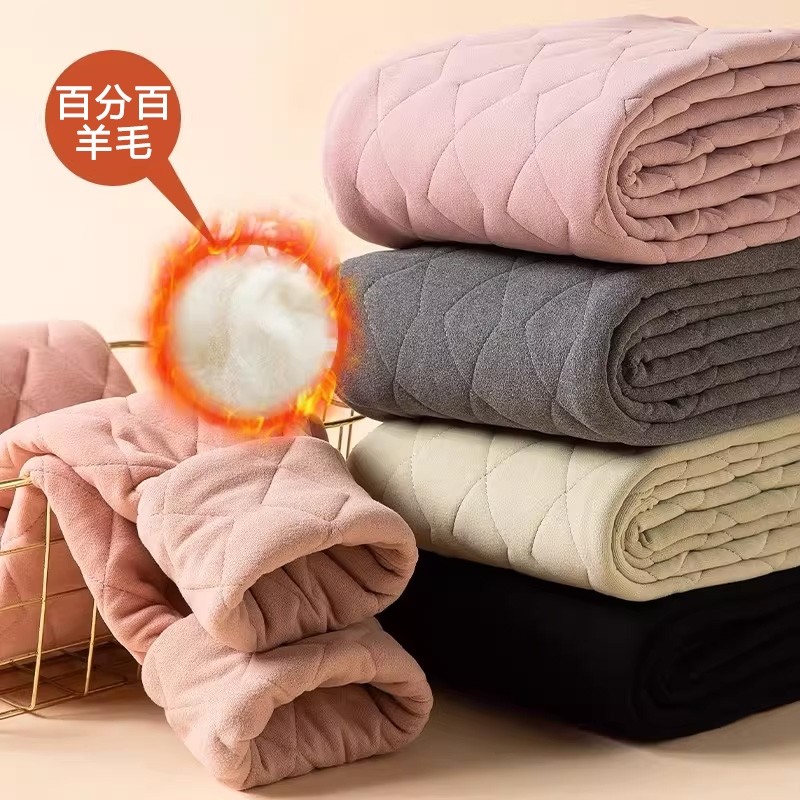 冬季加厚保暖裤女高腰内穿羊毛棉裤加绒打底裤秋冬羊羔绒棉裤