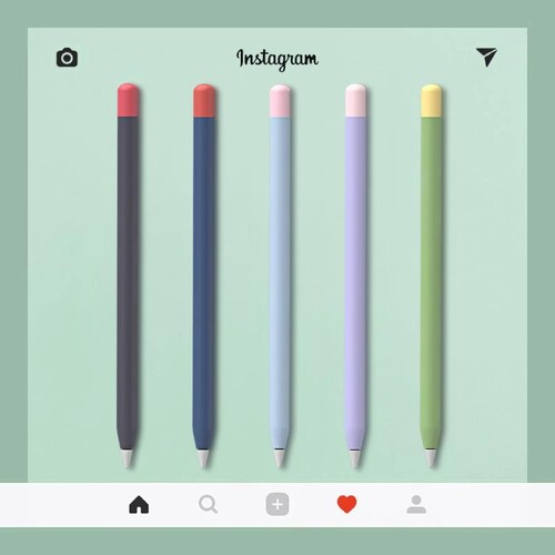 适用苹果ApplePencil笔套1一代2二代iPencilpro三保护套apple超薄硅胶iPad笔尖套防摔iPadPencil壳