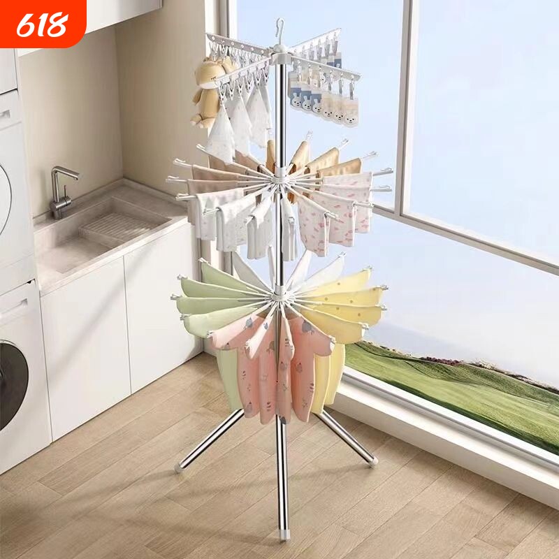 婴儿晾衣架衣架落地折叠多功能家用神器新生儿童宝宝尿布架