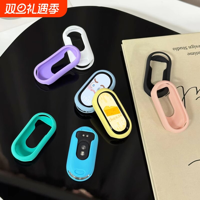 适用小米手环8/9/10表带硅胶保护套小米9陶瓷版智能运动透气软壳八代NFC手环保护壳配件粉色红色蓝色黑色