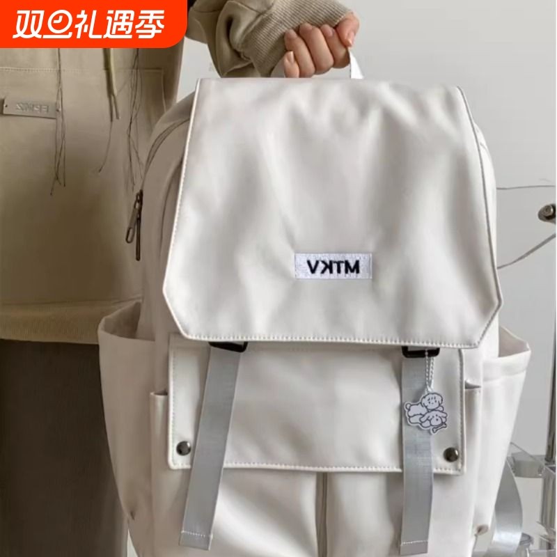 日系原宿ins街头双肩包男中性大容量背包女初中生高中学生书包潮