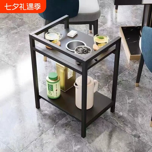 麻将茶几茶水架麻将桌小边几置物架棋牌室可移动专用茶水桌烟灰缸