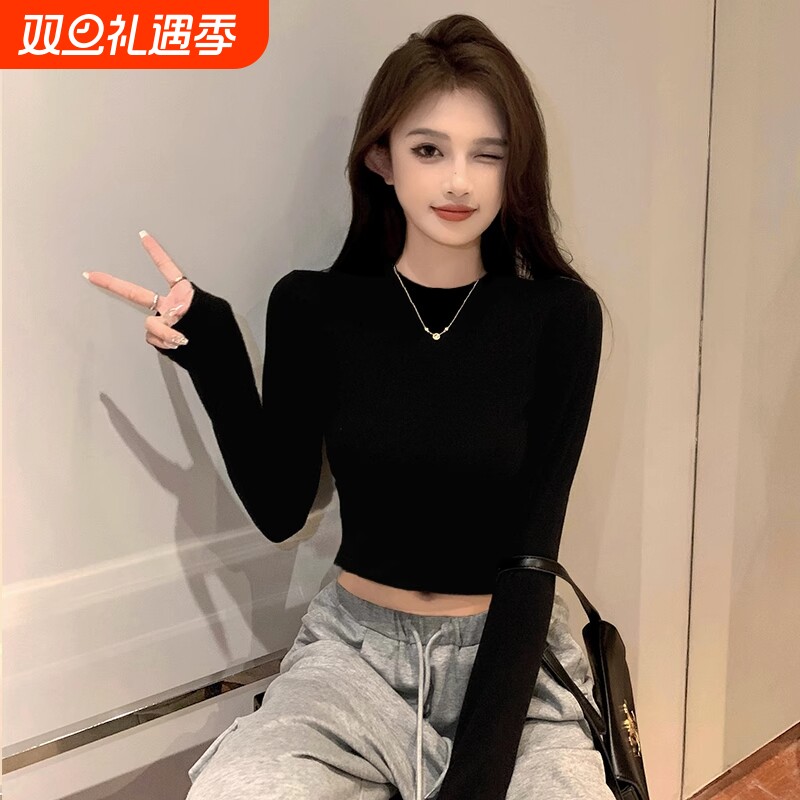 长袖黑色秋季t恤|368人收藏