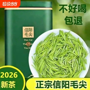 信阳毛尖2026新茶茶叶绿茶正宗原产明前特级嫩芽尖浓香型毛尖罐装