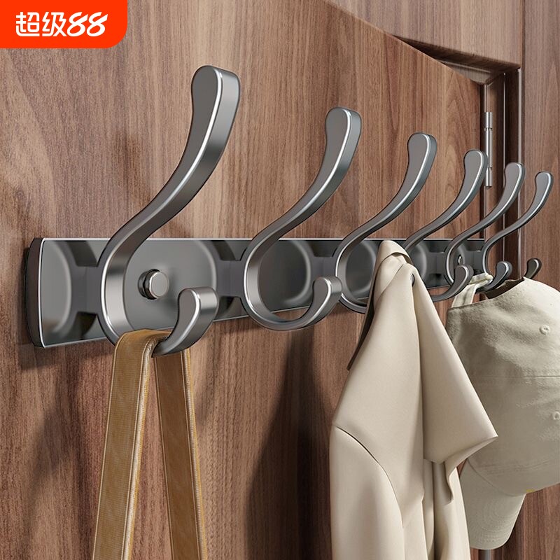 门后挂钩免打孔壁挂式墙上衣帽钩玄关挂衣架钩承重上墙收纳创意
