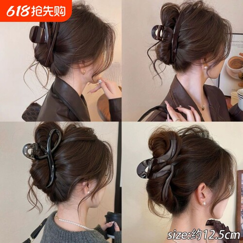 高端金标抓夹新款耐摔闺蜜发夹鲨鱼夹三角抓夹早秋女后脑勺夹盘发