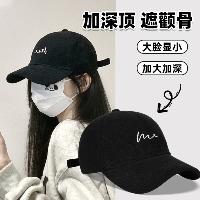 棒球帽女2026头围春秋夏季防晒鸭舌男显脸小红色白色休闲软顶旅行 - 实物图
