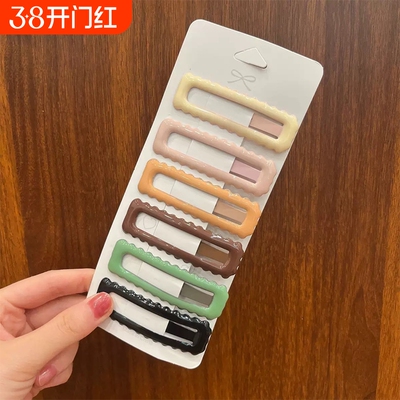 简约波浪新款bb夹发夹女2025新款高端前额侧边刘海夹碎发卡子头饰