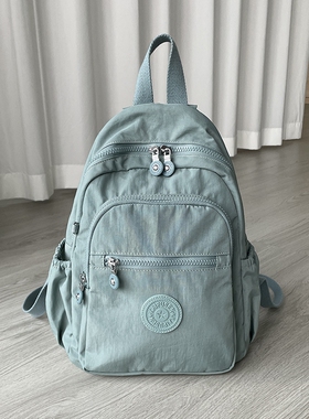 小号双肩包轻便双肩背包休闲百搭尼龙洗水布女红色防水蓝色粉色