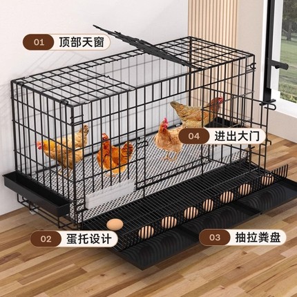 鸡笼子家用特大号室外防雨农村室内折叠鸡舍铁丝网养殖笼鸭鹅豪华