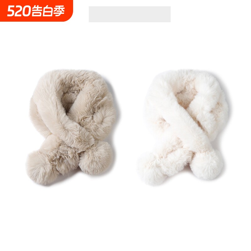 宝宝围巾儿童围脖女童秋冬毛绒加厚小围巾男童防风保暖护颈