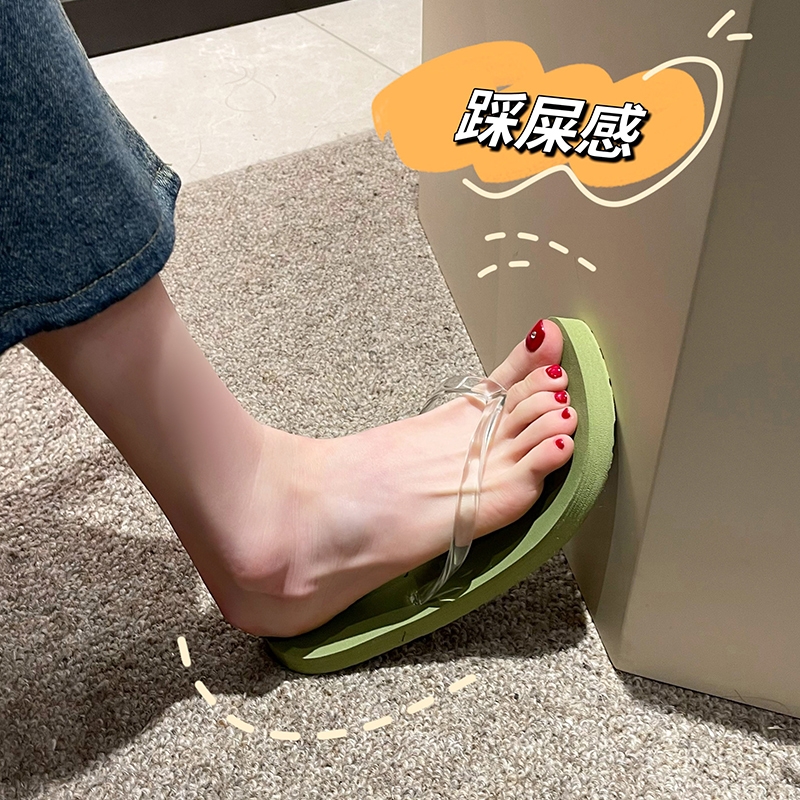 人字拖鞋女夏季时尚外穿夹脚趾防滑凉拖鞋海边平底沙滩鞋鞋子耐磨