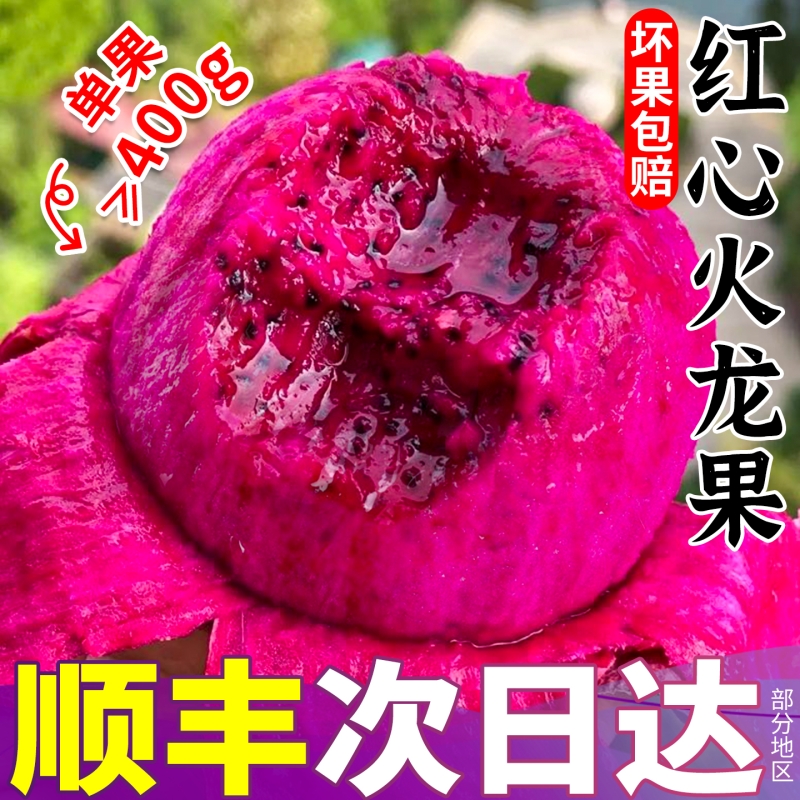 顺丰速发广西红心火龙果5斤大果当季新鲜现摘水果金都一号红肉甜