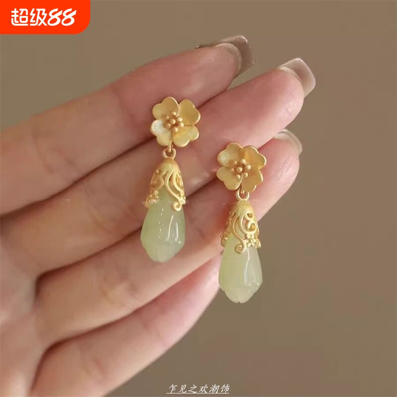 复古花朵水滴耳钉|205人收藏图片