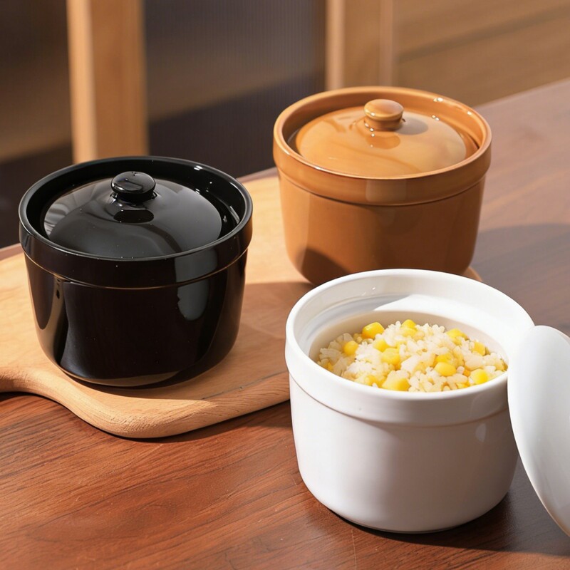 家用陶瓷瓦罐汤炖盅炖燕窝鸡蛋羹带盖隔水炖罐小炖盅蒸蛋碗盅蒸盅