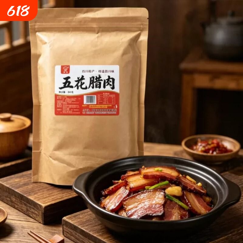 腊肉多斤装正宗四川特产五花腊肉农家自制烟熏咸肉非贵州湖南熏肉