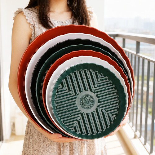 通风透气花盆托盘招财底座家用加厚树脂耐用花盆垫盆栽绿植接水盘