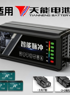 适配天能电池电动车电瓶充电器48V12AH60V20安72铅酸石墨烯新国标