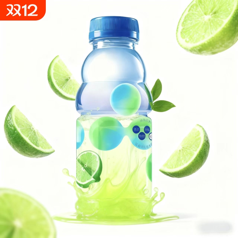 mizone青柠口味400ml*6瓶迷你小瓶维生素饮料补充维C补水柠檬白桃