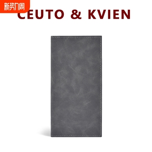 CEUTO&KVIEN翻毛皮钱包一体多功能卡包男士 皮夹软钱夹多卡位卡夹