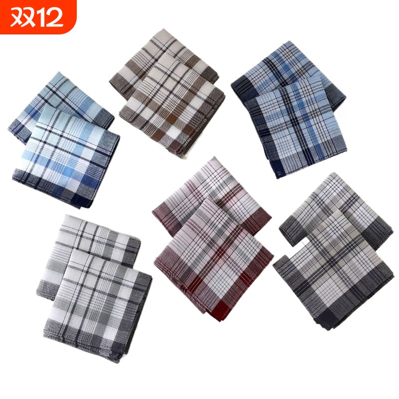 泽略100%纯棉复古怀旧男士手帕