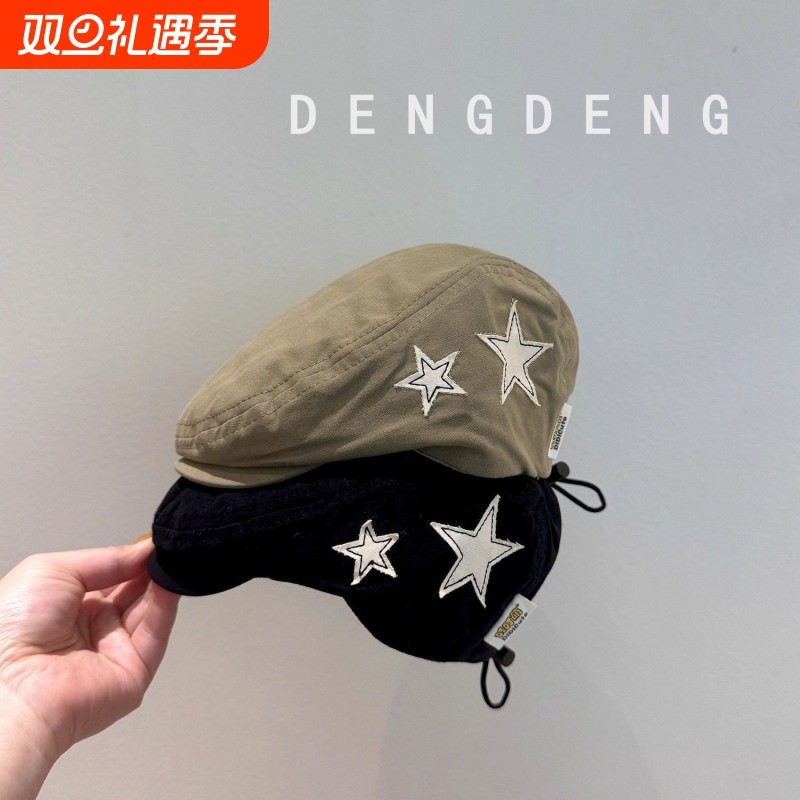 宝宝帽子春秋款贝雷帽男女宝前进帽韩系百搭潮儿童鸭舌帽2025新款